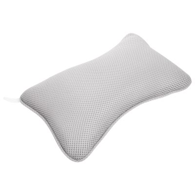 SECFOU Non-Slip Bathtub Pillow Suction Cups Extra Firm Bath Tub Accessory Grey