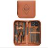 26 Piece Personalized Leatherette Travel Manicure Set, Stainless Steel view 1