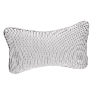 BEBEMOKO Bathtub Pillow Suction Cups Firm Neck Pillow for Travel Decorative for Tub Grey