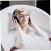 BEBEMOKO Bathtub Pillow Suction Cups Firm Neck Pillow for Travel Decorative for Tub Grey view 4
