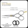 FABINOC Beard and Mustache Scissors for Men 5" with 2 Combs & Pouch  German Quality Stainless Steel Hand-Forged Grooming Scissors for Facial Hair Trimming (Silver) view 4