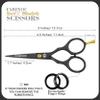 FABINOC Beard and Mustache Scissors for Men 5" with 2 Combs & Pouch  German Quality Stainless Steel Hand-Forged Grooming Scissors for Facial Hair Trimming (Black) view 3