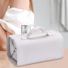 4 in 1 Detachable Cosmetic Bag, Leather Waterproof Cosmetic Bag, Large Capacity Roll up Makeup Bag, Travel Toiletry Bag with 4 Detachable Clear Compartment view 2