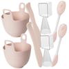 minkissy 2sets Facial Mask Bowl Brush of Silicone Mixing Bowls for Women for Homemade Skin Care and Face Masks Includes Essential Tools for Mixing and Application view 1