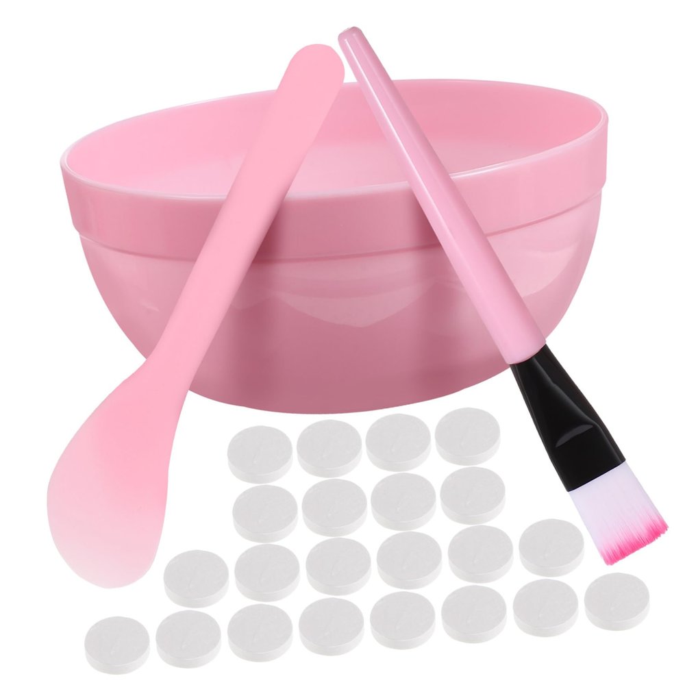 minkissy 1set Face Mask Tool Kit Mixing Bowl Brush Scraper Facial Skincare Accessories for Home Salon Use Gentle Application for Even Coverage