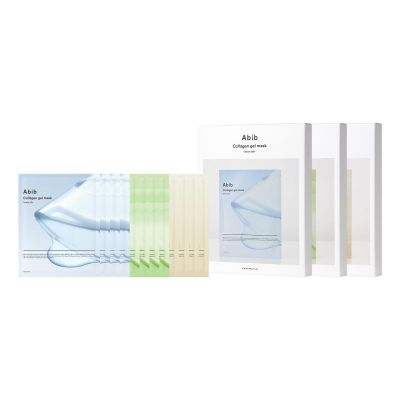 Abib 12-Day Radiance Renewal SET: Collagen Gel Mask 12 Sheets (Sedum & Jericho Rose & Heartleaf) I Korean Skincare, Vegan, Cooling, Calming, Nourishing, Hydrogel Face Mask