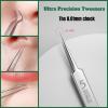 xwxwseui Usiveinborn Blackhead Remover Upgraded, Usiveinborn Blackhead Tweezers, Professional Upgraded Facial Blackhead Remover Tweezers, Blackhead Remover Tools Sets (A1-Silver-3pcs) view 3