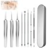 xwxwseui Usiveinborn Blackhead Remover Upgraded, Usiveinborn Blackhead Tweezers, Professional Upgraded Facial Blackhead Remover Tweezers, Blackhead Remover Tools Sets (A1-Silver-8pcs) view 1
