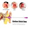 minkissy Double-head Cotton Swabs Cotton Applicators for Ear Cleaning Cosmetic Use and Daily Disposable Convenient for Home and Travel Random Color view 4
