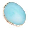 Resin Nail Art Palette, Gold Hem Trim Agate Texture Mixing Display Board for Nail Salon, Round Palette for Makeup, Delicate Finish, Art Color Mixing Palette Painting Tray (Blue) view 1