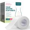 Silicone Scar Sheets, Clear Silicon Gel Scar Sheets, Invisible Scar Tape(1.6 x 120Roll-3M), Scar Strips for Surgical Scars, Medical Grade, Scar Removal Sheets for C-Section, Breast, Keloid et. view 1