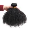 Hair Bundles Afro Kinky Curly Bundles Human Hair for Black Women Natural Fluffy Hair Extensions Afro Curly Weave Bundles Natural Color Weave Bundles(12 inches) view 1