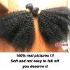 Hair Bundles Afro Kinky Curly Bundles Human Hair for Black Women Natural Fluffy Hair Extensions Afro Curly Weave Bundles Natural Color Weave Bundles(12 inches) view 4