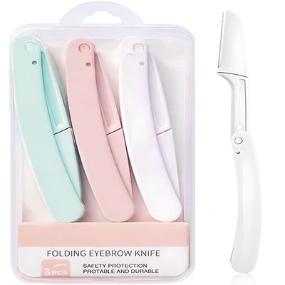 Dermaplaning Razors Tool for Women Face,3 PCS Eyebrow Razor,Facial Hair Removal for Women Sensitive Skin
