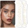 24 PCS Glitter Freckles Face Tattoos Face Glitter Makeup Speckles Patches, Halloween Tattoos Cosplay Party Makeup Accessories for Women Girl, Cosmetic Glitter for Face view 1