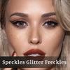 24 PCS Glitter Freckles Face Tattoos Face Glitter Makeup Speckles Patches, Halloween Tattoos Cosplay Party Makeup Accessories for Women Girl, Cosmetic Glitter for Face view 3