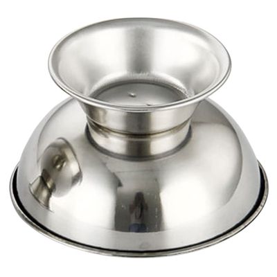 IWOWHERO 2pcs Stainless Steel Shaving Bowl Stable Footed Base for Men and Shaving Cup for Rich Creation