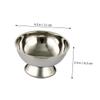 IWOWHERO 2pcs Stainless Steel Shaving Bowl Stable Footed Base for Men and Shaving Cup for Rich Creation view 2
