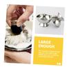IWOWHERO 2pcs Stainless Steel Shaving Bowl Stable Footed Base for Men and Shaving Cup for Rich Creation view 3