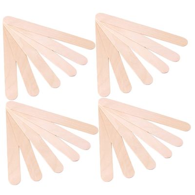 SKISUNO Tongue Depressors Wax 200pcs Large Wax Sticks for Body Facial Hair Removal Share Family