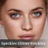 24 PCS Silver Glitter Freckles Face Tattoos Face Glitter Makeup Speckles Patches, Halloween Tattoos Cosplay Party Makeup Accessories for Women Girl, Cosmetic Glitter for Face view 3