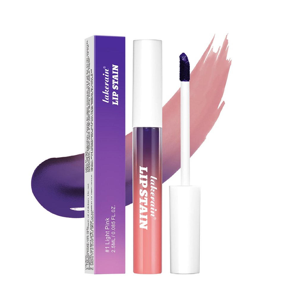 BANGFENG Peel-Off Lip Tint - Tattoo Lip Stain Kit, Long-Lasting Matte Finish, Moisturizing Peel-Off Lip Mask, Waterproof & Smudge-Proof, 24H Color Hold (#1 Light Pink, 1)