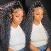Bustards Hair Bundles Kinky Curly Bundles Human Hair Bundles 8-40 Inch Curly Brazilian Remy Hair Bundle Natural Double Weft Human Hair Extensions for Black Women Weave Bundles(24inches) view 2
