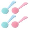 4 Pack Silicone Manual Facial Cleansing Brush,Skin Friendly Soft Bristles Waterproof Face Scrubber Exfoliating Brush for Women and Men Blackheads Makeup Residues Removal(Blue & Pink) view 1
