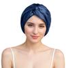 100% Mulberry Silk Bonnet for Women Hair Care, Grade 6A Silk Sleeping Cap - Stay On All Night Hair Wrap for Sleeping (Navy Blue/04, One Size-Medium) view 1