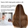 100% Mulberry Silk Bonnet for Women Hair Care, Grade 6A Silk Sleeping Cap - Stay On All Night Hair Wrap for Sleeping (Khaki/ 01, One Size-Medium) view 2
