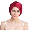 100% Mulberry Silk Bonnet for Women Hair Care, Grade 6A Silk Sleeping Cap - Stay On All Night Hair Wrap for Sleeping (Wine red/ 03, One Size-Medium) view 1