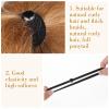 10 PCS Elastic Snap Hair Ties Extra Strength Snap Hair Tie Elasticity Snaps Afro Puff Ponytail Rope Connectable Hairs Ties for Braids Black Non Slip Hairs Rope Swirly Curly view 4