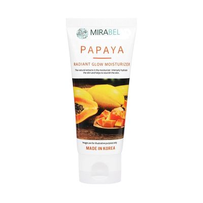 Papaya Radiant Glow Moisturizer For Face | Glossy Dewy Finish | Soft and supple skin | For Women & Men | SLS and Paraben Free | Made In Korea - 80ml