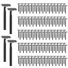 150 Pack Individually Wrapped Twin Blade Razors with Clear Safety Cap,Multipurpose Portable Shave Razor for Bathing Hotel Travel,Black(150 Count) view 1