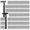 100 Pack Individually Wrapped Twin Blade Razors with Clear Safety Cap,Multipurpose Portable Shave Razor for Bathing Hotel Travel,Black(100 Count) view 1