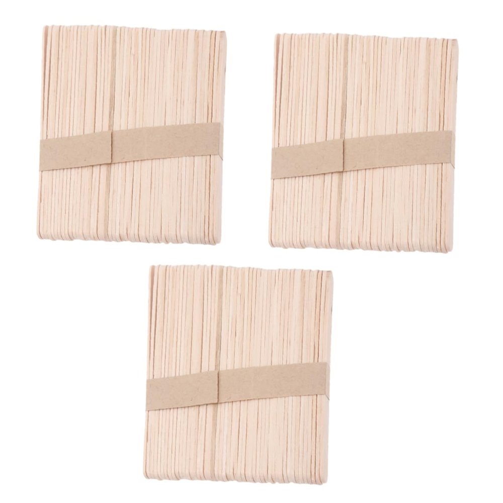 Healeved 150pcs Wooden Hair Removal Sticks Waxing Spatulas for Brow Body Foot Hair Removal Wooden Spatula for Hard Wax