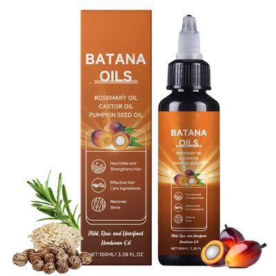 Batana Oil for Hair Growth - 4-in-1 Liquid Formula Rosemary Castor Pumpkin Seed Oil | Strengthens, Nourishes Damaged Hair | Natural Hair Regrowth for Thinning Hair