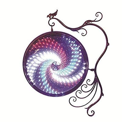 Dntum Outdoor Hair Salon Revolving Light,Retro Barbers Pole Light Turn Light Hair Salon Wall Waterproof Sign Light Windmill Light, 79 * 63 Cm