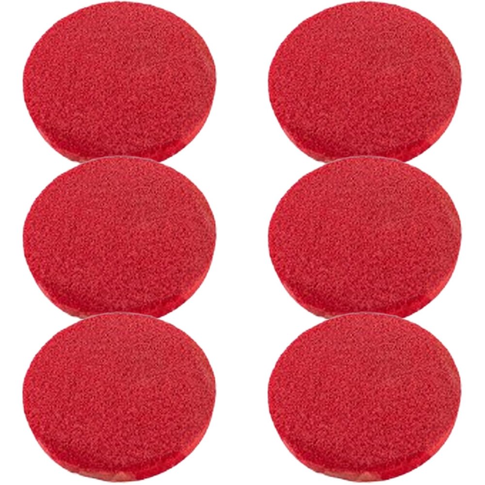 6 Pcs Round Makeup Remover Pads Extra Thick Red Cosmetic Sponge Face Cleaning Sponge Reusable Facial Sponges For Washing Face