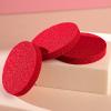 6 Pcs Round Makeup Remover Pads Extra Thick Red Cosmetic Sponge Face Cleaning Sponge Reusable Facial Sponges For Washing Face view 3