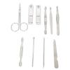Manicure Set, Nail Cutter Set Stainless Steel Nail Clippers Set 10Pcs Nail File Scissors Manicure Pedicure Tool view 2