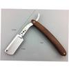 Healeved Wooden Handle Manual Razor for Men Straight Razor Barber Supplies Safe Shaving for Beard Sideburns Short Fine Hair view 2