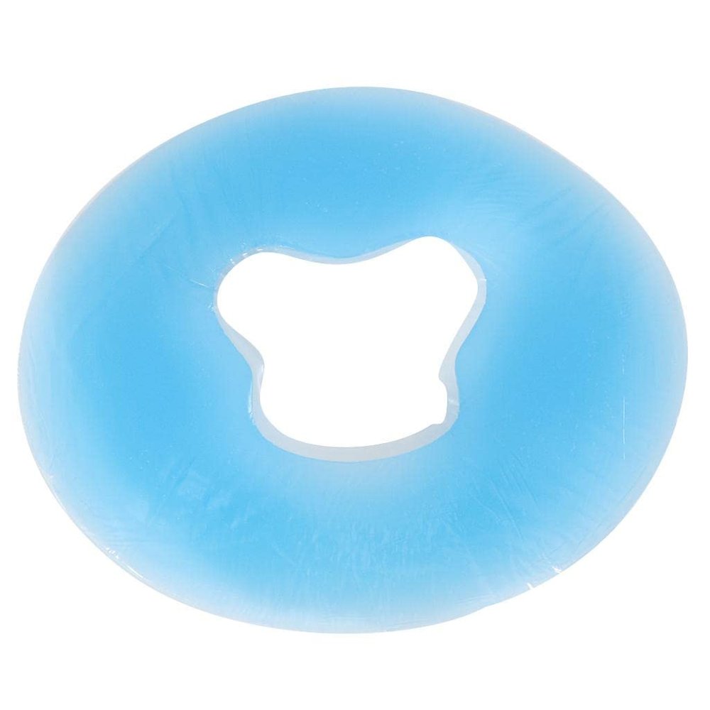Gralara Round Salon SPA Massage Table Bed Silicone Face Care Cushion Pillow, Blue