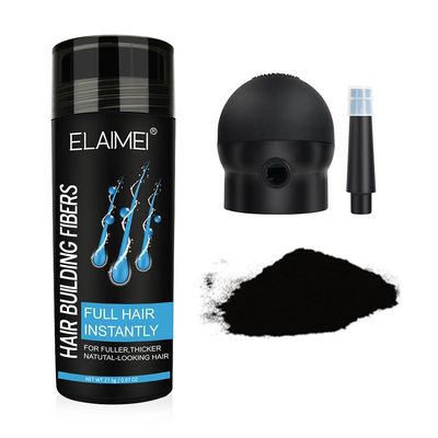 Hair Fibers for Thinning Hair & Bald Spots - 27.5g Bottle - Conceals Hair Loss in Seconds - Hair Powder for Women & Men,Fill In Fine or Thinning Hair Instantly Thicker (Black)