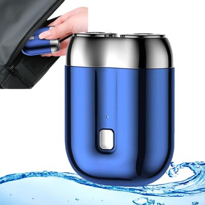 New Model Mini Dual-Head Electric Shaver, Mini Dual Head Electric Shaver, Mini Portable Electric Shaver, 2025 New Mini Razor Dual Head Portable, Double Head Razor (Blue)