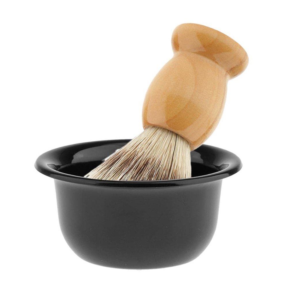 ChuYiElegance 2x Male Facial Shaving Brush And Shaving Bowl Cream Soap Cup Mug Set