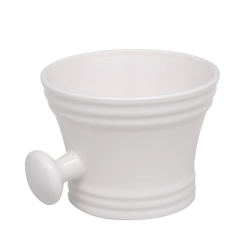 ChuYiElegance Modern Shaving Soap Bowl with Handle Gifts Wide Mouth Shave Soap and Cream Bowl,