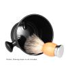 ChuYiElegance Modern Shaving Soap Bowl with Handle Gifts Wide Mouth Shave Soap and Cream Bowl, view 2