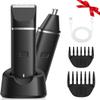 VG VOGCREST Electric Bikini Trimmer: 2 in1 Body Facial Hair Remover - Painless Pubic Hair Shaver (Black) view 1