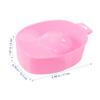 Red Plastic Hand Soak Bowl, Rectangular Nail Spa Tray view 2
